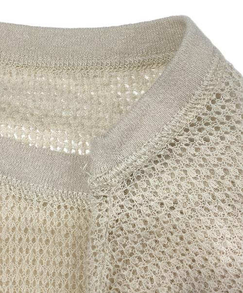 ETRE（エトレ）ETRE (エトレ) シアーメッシュニットPO ベージュ サイズ:Fの古着・服飾アイテム