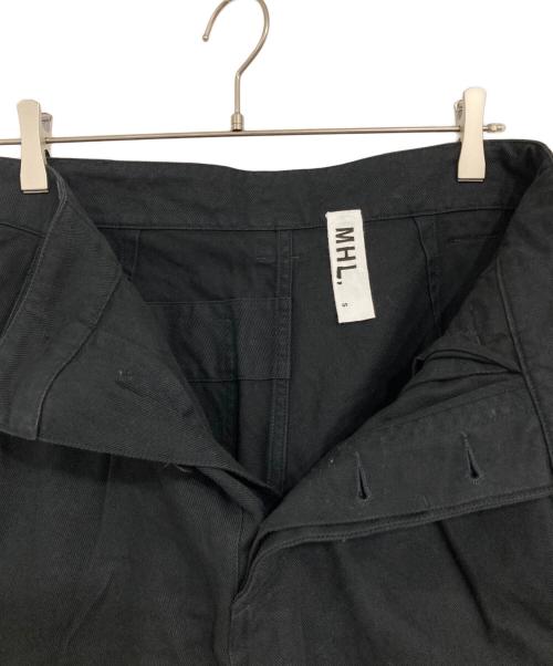 MHL（エムエイチエル）MHL (エムエイチエル) コットンツイルワークパンツ ブラック サイズ:SIZE Sの古着・服飾アイテム