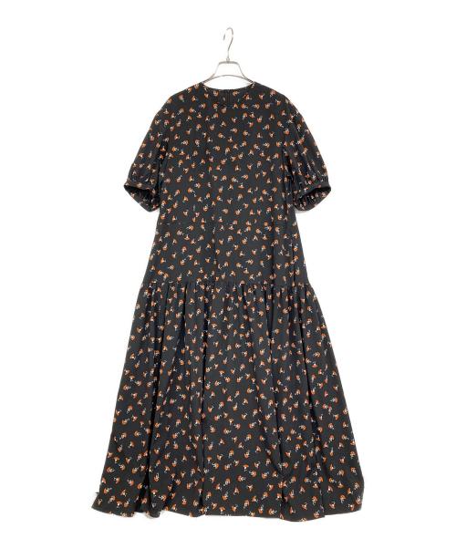 Spick and Span（スピック＆スパン）Spick and Span (スピックアンドスパン) スモールフラワーロングドレス ブラック サイズ:記載無しの古着・服飾アイテム