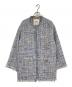 journal standard L'essage（ジャーナルスタンダード レサージュ）の古着「GIOLICA ラメツイードBIGジャケット」｜ブルー×ホワイト