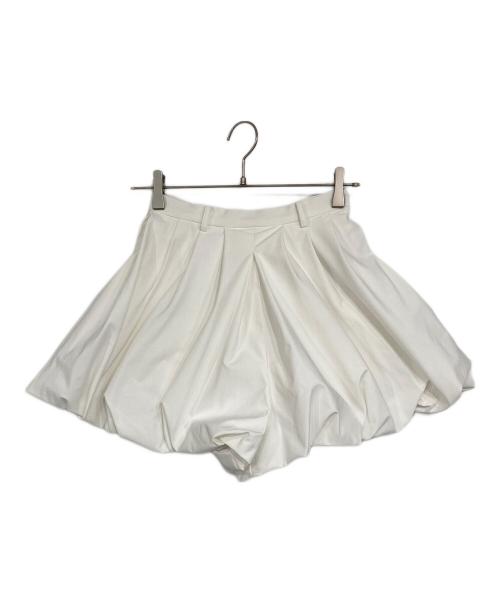 Snidel（スナイデル）Snidel (スナイデル) バルーンミニスコート ホワイト 未使用品の古着・服飾アイテム