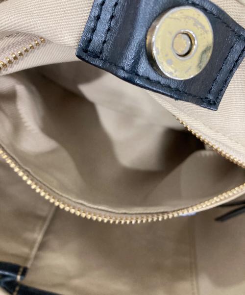 VIOLAd'ORO（ヴィオラドーロ）VIOLAd'ORO (ヴィオラドーロ) 2WAYカゴバッグ ベージュ×シルバーの古着・服飾アイテム