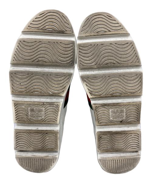 GUCCI（グッチ）GUCCI (グッチ) Ace シェリーラインプラットフォームスニーカー ホワイト サイズ:36の古着・服飾アイテム