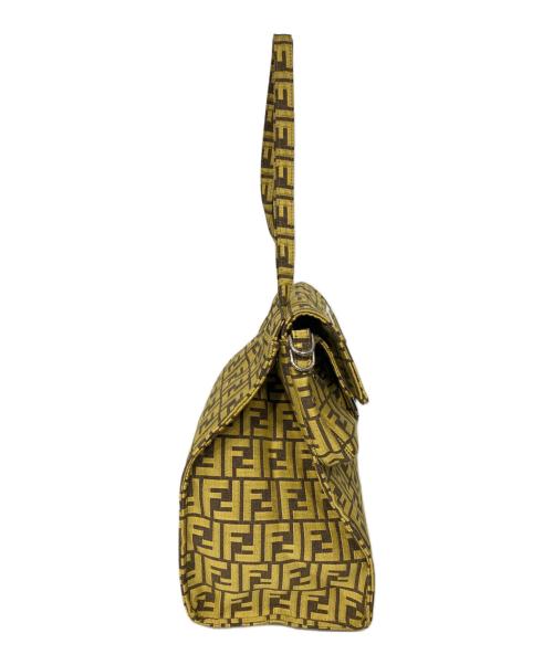 FENDI（フェンディ）FENDI (フェンディ) FRGMT (フラグメントデザイン) バゲットバッグ イエロー×ブラウンの古着・服飾アイテム