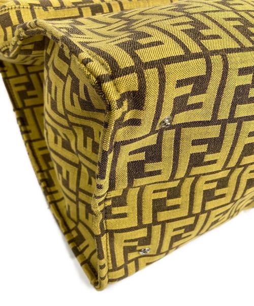 FENDI（フェンディ）FENDI (フェンディ) FRGMT (フラグメントデザイン) バゲットバッグ イエロー×ブラウンの古着・服飾アイテム