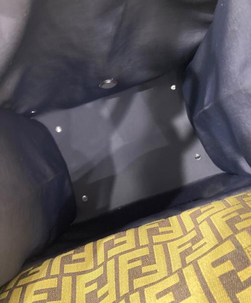 FENDI（フェンディ）FENDI (フェンディ) FRGMT (フラグメントデザイン) バゲットバッグ イエロー×ブラウンの古着・服飾アイテム