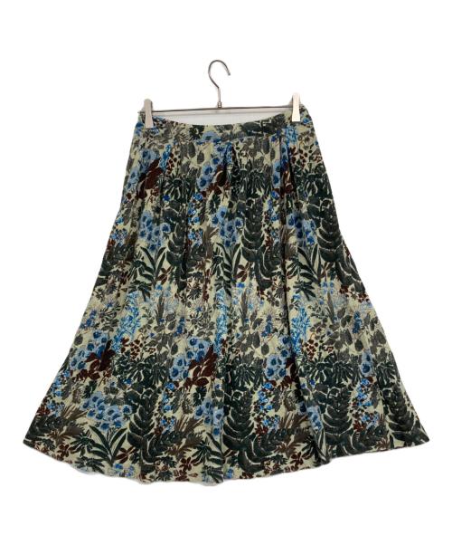 45R（フォーティファイブ・アール）45R (フォーティファイブ・アール) 総柄スカート グリーン サイズ:size 2の古着・服飾アイテム