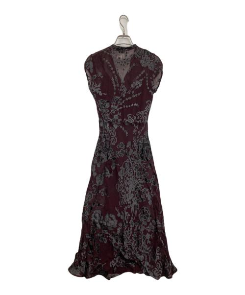 MaxMara（マックスマーラ）MaxMara (マックスマーラ) シルク混ノースリーブワンピース ブラウン サイズ:36の古着・服飾アイテム