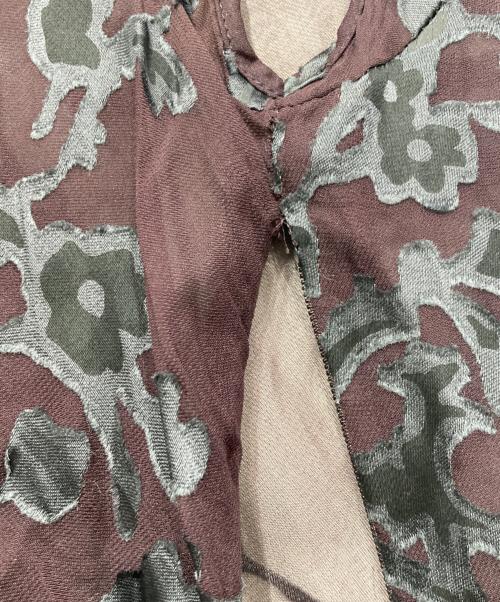 MaxMara（マックスマーラ）MaxMara (マックスマーラ) シルク混ノースリーブワンピース ブラウン サイズ:36の古着・服飾アイテム