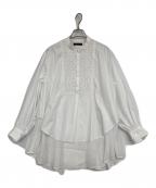 TOMORROW LAND collectionトゥモローランドコレクション）の古着「コットンコンビネーション ティアードブラウス」｜ホワイト