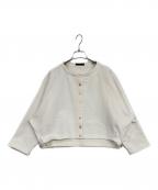 TOMORROW LAND collectionトゥモローランドコレクション）の古着「フレンチテリー クルーネックジャケット」｜ホワイト