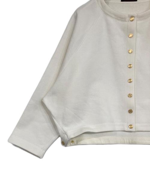TOMORROW LAND collection（トゥモローランドコレクション）TOMORROW LAND collection (トゥモローランドコレクション) フレンチテリー クルーネックジャケット ホワイト サイズ:36の古着・服飾アイテム