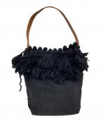 tricot COMME des GARCONS×TEMBEAトリココムデギャルソン×テンベア）の古着「キャンバス×ニットトートバッグ」｜ブラック