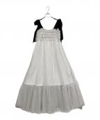 SNIDEL HOMEスナイデルホーム）の古着「チュールワンピース」｜ホワイト