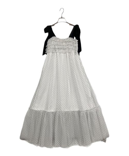 SNIDEL HOME（スナイデルホーム）SNIDEL HOME (スナイデルホーム) チュールワンピース ホワイト サイズ:F 未使用品の古着・服飾アイテム