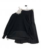 emmi atelierエミアトリエ）の古着「プルオーバー×ティアードスカートセット」｜ブラック