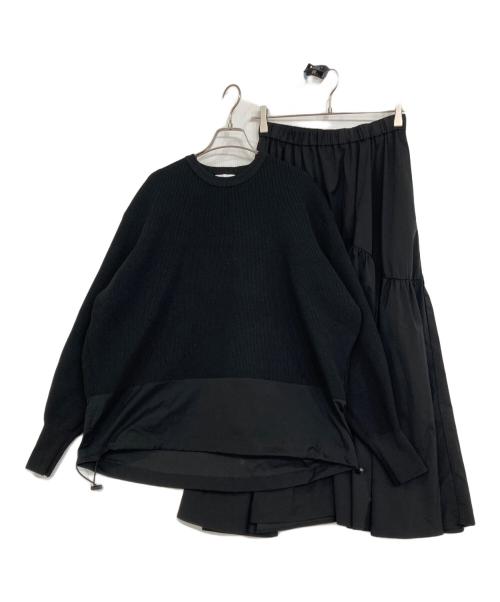 emmi atelier（エミアトリエ）emmi atelier (エミアトリエ) プルオーバー×ティアードスカートセット ブラック サイズ:1の古着・服飾アイテム