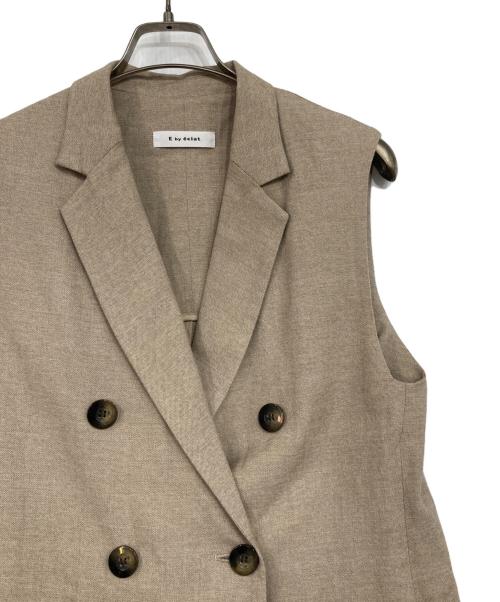 E by eclat（イーバイエクラ）E by eclat (イーバイエクラ) ロングジレ ベージュ サイズ:38の古着・服飾アイテム