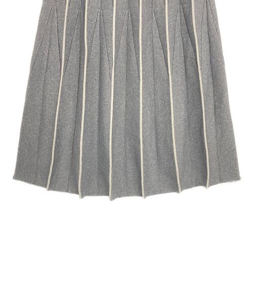 LAGUNA MOON（ラグナムーン）LAGUNA MOON (ラグナムーン) ジオメトリックフォルムニットワンピース グレー サイズ:Sの古着・服飾アイテム