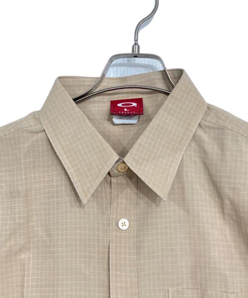 OAKLEY（オークリー）OAKLEY (オークリー) 半袖チェックシャツ ベージュ サイズ:Lの古着・服飾アイテム
