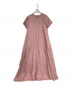 JOURNAL STANDARDジャーナルスタンダード）の古着「リネンハーフスリーブマキシフレアワンピース」｜ピンク