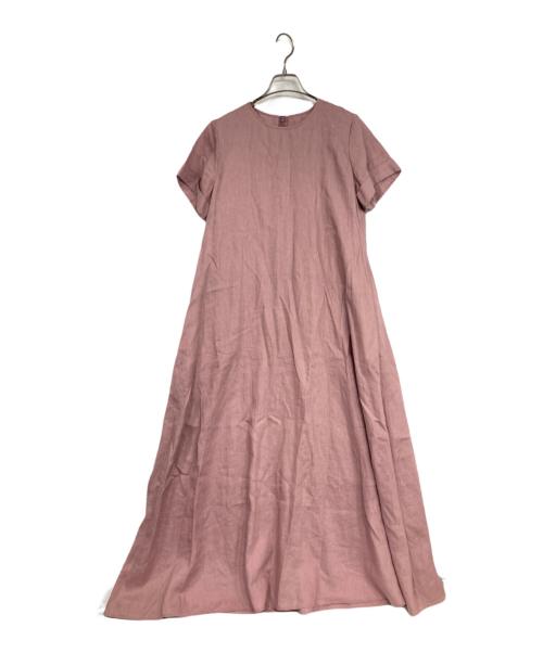 JOURNAL STANDARD（ジャーナルスタンダード）JOURNAL STANDARD (ジャーナルスタンダード) リネンハーフスリーブマキシフレアワンピース ピンク サイズ:FREEの古着・服飾アイテム