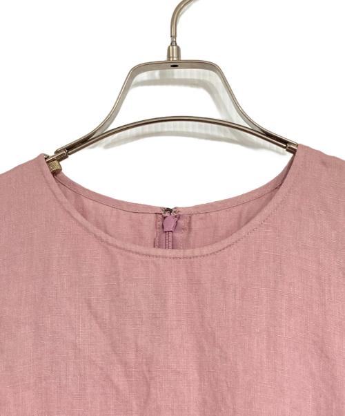 JOURNAL STANDARD（ジャーナルスタンダード）JOURNAL STANDARD (ジャーナルスタンダード) リネンハーフスリーブマキシフレアワンピース ピンク サイズ:FREEの古着・服飾アイテム