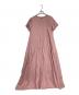 JOURNAL STANDARD（ジャーナルスタンダード）の古着「リネンハーフスリーブマキシフレアワンピース」｜ピンク