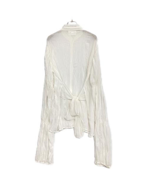 ELLIE（エリー）ELLIE (エリー) ギャザーブラウス ホワイト サイズ:SIZE Fの古着・服飾アイテム