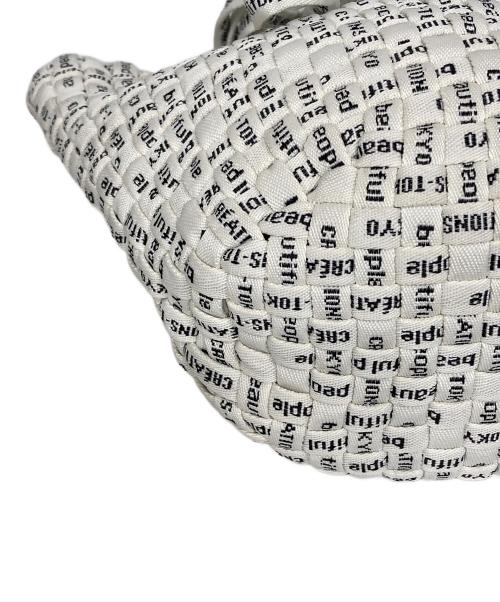 beautiful people（ビューティフルピープル）beautiful people (ビューティフルピープル) ロゴシューレースニッティングバスケット S ホワイトの古着・服飾アイテム