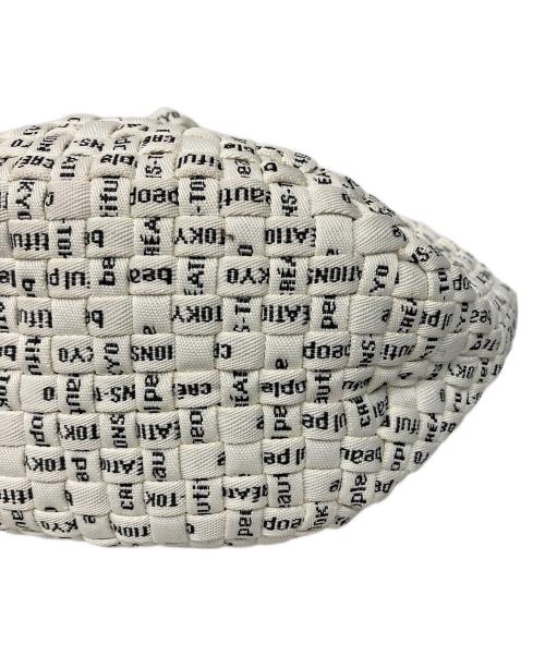 beautiful people（ビューティフルピープル）beautiful people (ビューティフルピープル) ロゴシューレースニッティングバスケット S ホワイトの古着・服飾アイテム