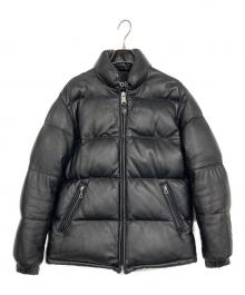 Schott（ショット）の古着「LEATHER DOWN JKT」｜ブラック