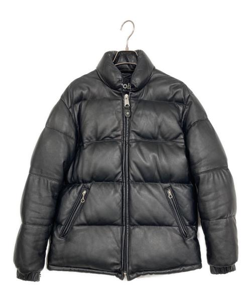 Schott（ショット）Schott (ショット) LEATHER DOWN JKT ブラック サイズ:Sの古着・服飾アイテム