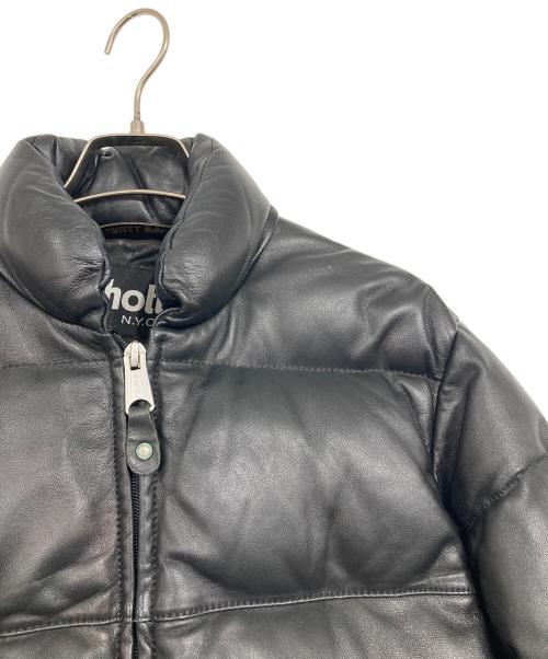 Schott（ショット）Schott (ショット) LEATHER DOWN JKT ブラック サイズ:Sの古着・服飾アイテム