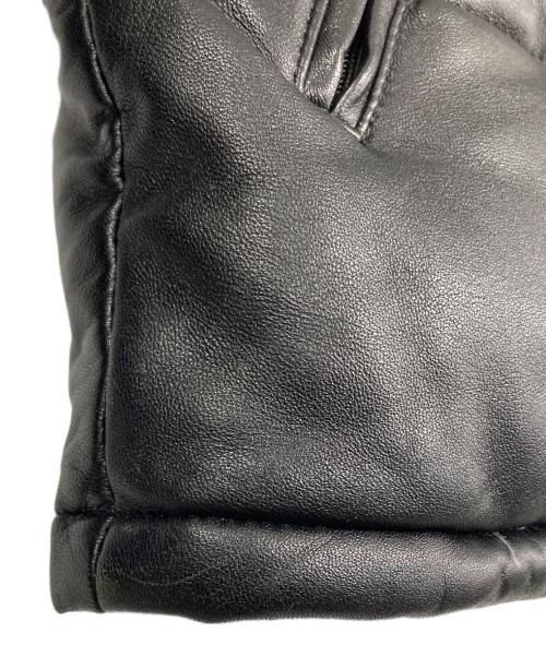 Schott（ショット）Schott (ショット) LEATHER DOWN JKT ブラック サイズ:Sの古着・服飾アイテム