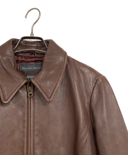 BANANA REPUBLIC（バナナリパブリック）BANANA REPUBLIC (バナナリパブリック) OLD レザージャケット ブラウン サイズ:SIZE Mの古着・服飾アイテム