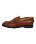 TOD'S (トッズ) Tタイムレス レザー スクエアトゥローファー ブラウン サイズ:36 1/2：28000円