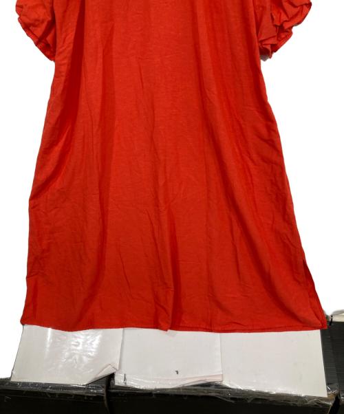 ROSE BUD（ローズバッド）ROSE BUD (ローズバッド) フリルカラー パフスリーブワンピース レッド サイズ:FREEの古着・服飾アイテム