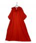 ROSE BUD（ローズバッド）の古着「フリルカラー パフスリーブワンピース」｜レッド