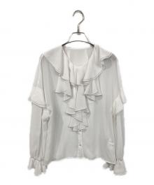 Mila Owen（ミラオーウェン）の古着「ラッフルブラウス」｜ホワイト