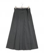 Acutaアクータ）の古着「トロストレッチワイドプリーツスカート」｜グレー