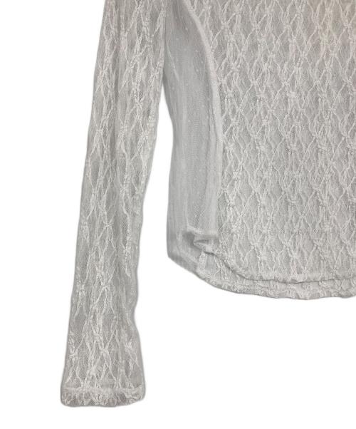 Lily Brown（リリーブラウン）Lily Brown (リリーブラウン) レースカッティングトップス ホワイト サイズ:Fの古着・服飾アイテム