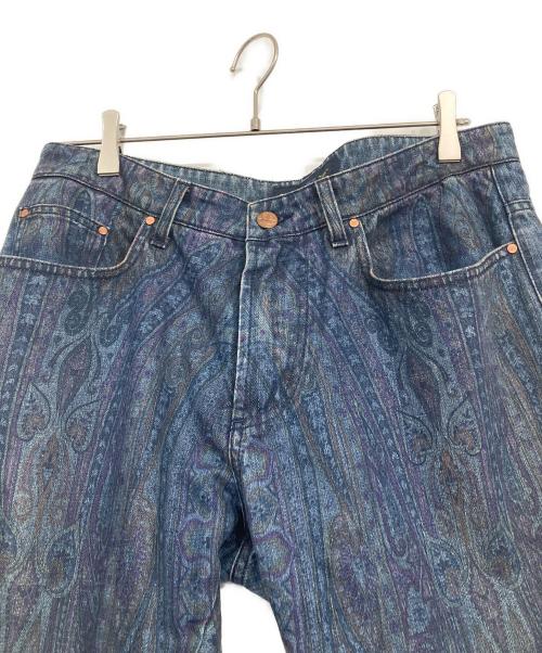 ETRO（エトロ）ETRO (エトロ) ペイズリーデニムパンツ インディゴ サイズ:33の古着・服飾アイテム