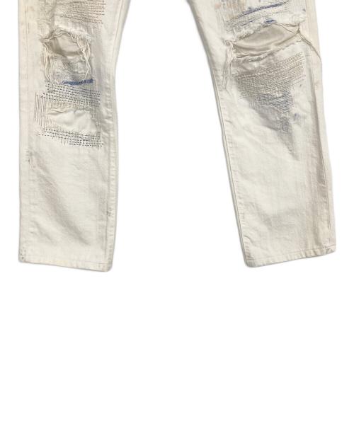 Denim & Supply Ralph Lauren（デニム＆サプライ ラルフローレン）Denim & Supply Ralph Lauren (デニム＆サプライ ラルフローレン) ダメージ加工デニムパンツ ホワイト サイズ:31の古着・服飾アイテム