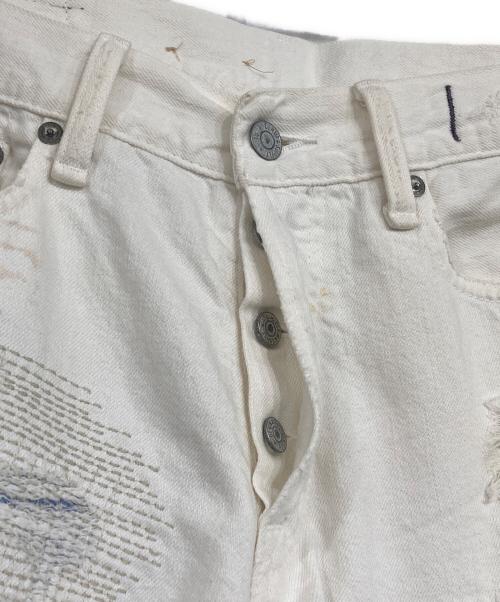 Denim & Supply Ralph Lauren（デニム＆サプライ ラルフローレン）Denim & Supply Ralph Lauren (デニム＆サプライ ラルフローレン) ダメージ加工デニムパンツ ホワイト サイズ:31の古着・服飾アイテム