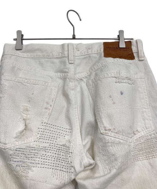 Denim & Supply Ralph Lauren（デニム＆サプライ ラルフローレン）Denim & Supply Ralph Lauren (デニム＆サプライ ラルフローレン) ダメージ加工デニムパンツ ホワイト サイズ:31の古着・服飾アイテム