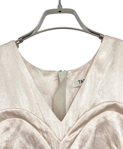 TARO HORIUCHI（タロウホリウチ）TARO HORIUCHI (タロウホリウチ) レース切替サテンワンピース ベージュ×オレンジ サイズ:1の古着・服飾アイテム