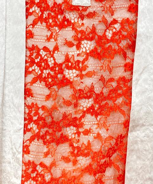 TARO HORIUCHI（タロウホリウチ）TARO HORIUCHI (タロウホリウチ) レース切替サテンワンピース ベージュ×オレンジ サイズ:1の古着・服飾アイテム