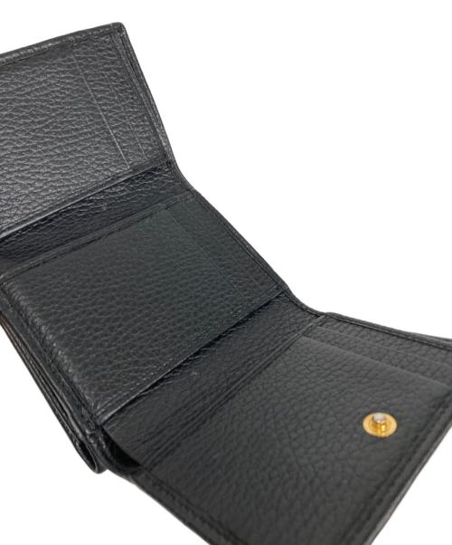 GUCCI（グッチ）GUCCI (グッチ) GGマーモント3つ折り財布 ブラックの古着・服飾アイテム