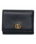 GUCCI（グッチ）の古着「GGマーモント3つ折り財布」｜ブラック